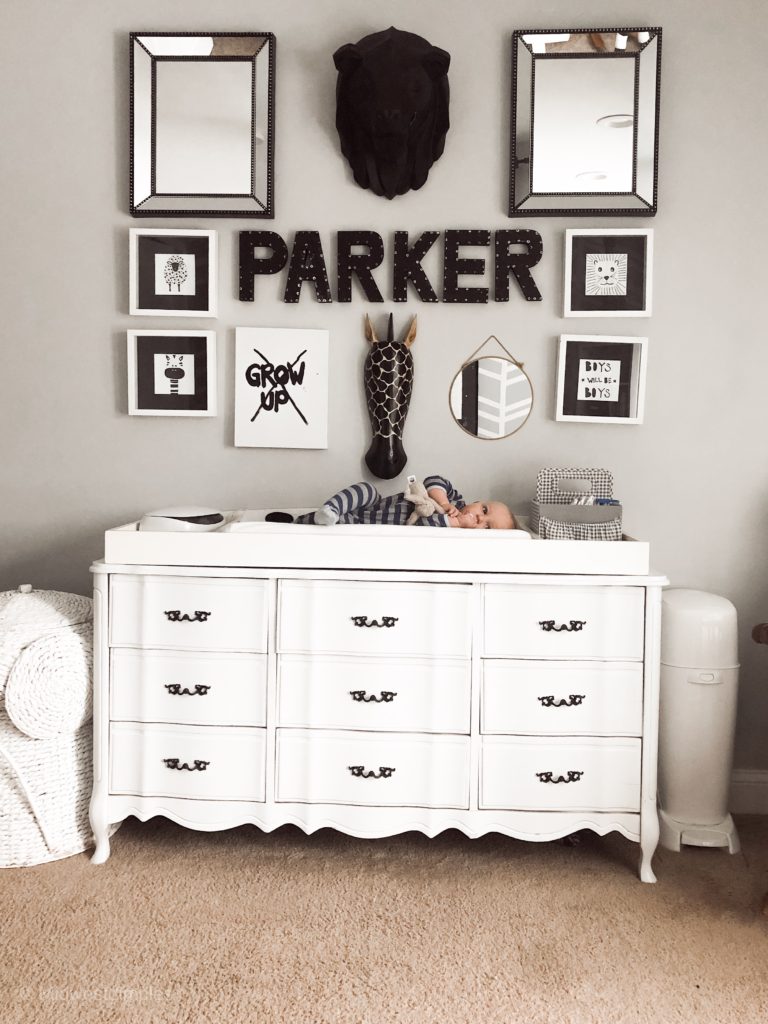 Monochrome best sale nursery decor